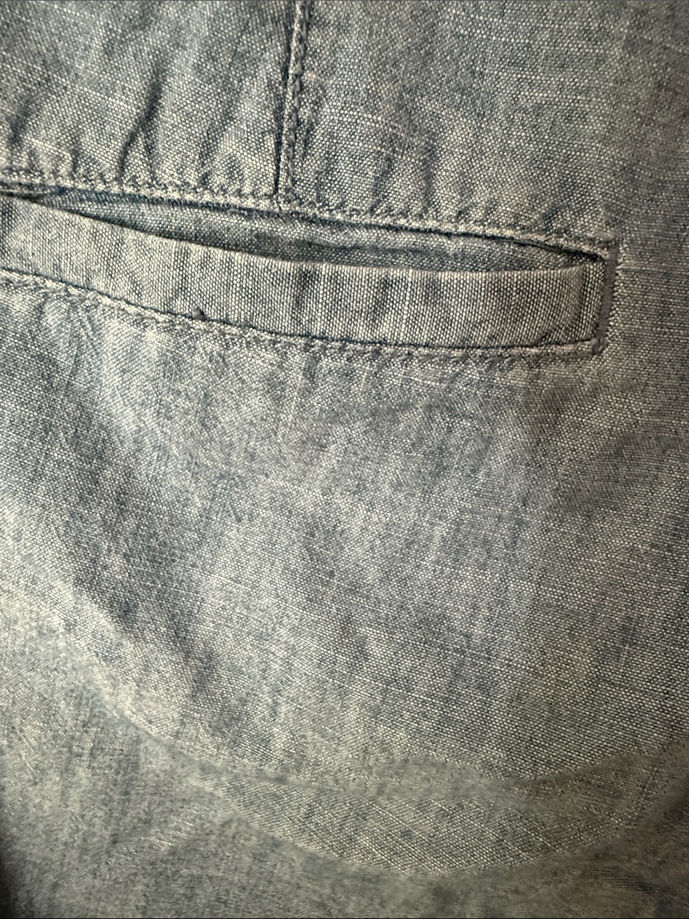 GAP Chambray Straight Leg Pants in Light Blue Size 2 - Picture 7 of 9